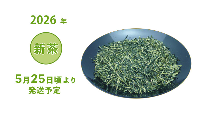 2026年 静岡牧之原 新茶 深蒸し茶 特撰くき茶 袋詰め 100g・200g・500g 5/25頃より発送